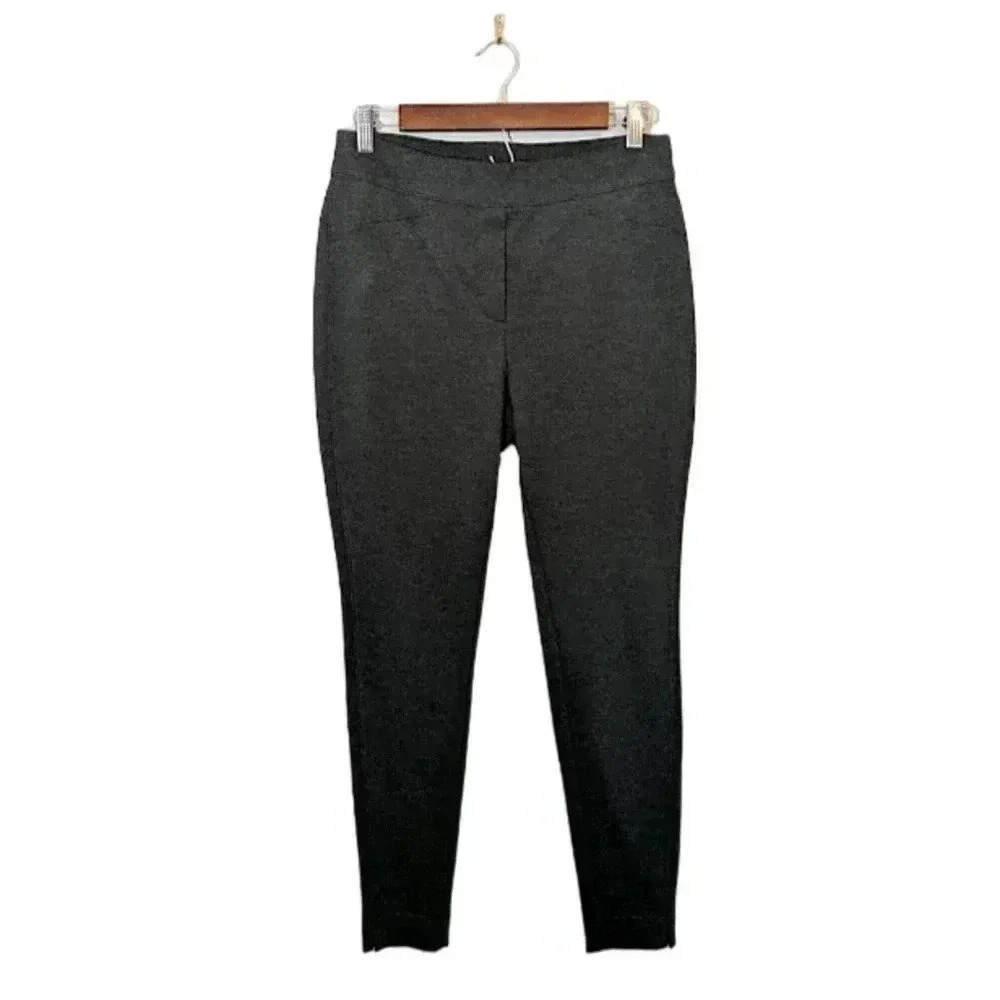 Chicos Gray Tailored Ponte Leggings Size 1 US 8 Pull On Elastic Waist Stretch